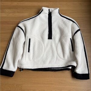FP Movement Women's White and Black Fleece Jacket